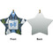Blue Argyle Ceramic Flat Ornament - Star Front & Back (APPROVAL)