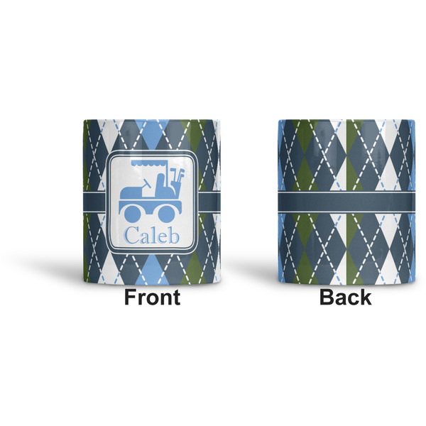 Blue Argyle Ceramic Pen Holder - Apvl