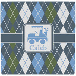 Blue Argyle Ceramic Tile Hot Pad (Personalized)