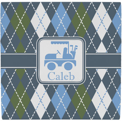 Blue Argyle Ceramic Tile Hot Pad (Personalized)