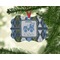 Blue Argyle Christmas Ornament (On Tree)