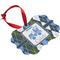Blue Argyle Christmas Ornament