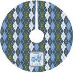 Blue Argyle Tree Skirt (Personalized)
