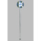 Blue Argyle Clear Plastic 7" Stir Stick - Round - Single Stick