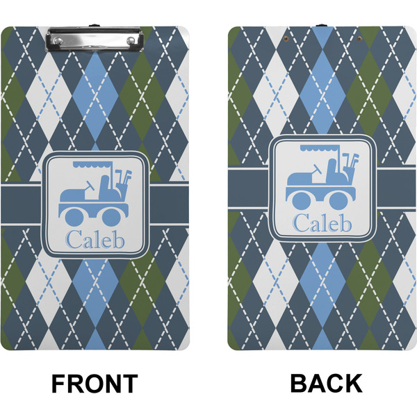 Blue Argyle Clipboard (Legal) (Front + Back)