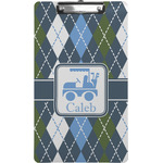 Blue Argyle Clipboard (Legal Size) w/ Name or Text