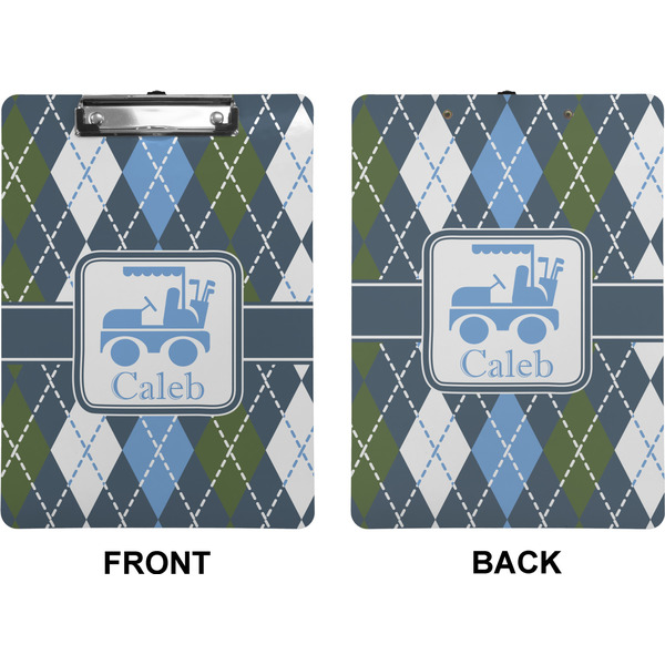 Blue Argyle Clipboard (Letter) (Front + Back)