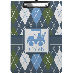 Blue Argyle Clipboard (Personalized)
