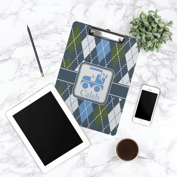 Blue Argyle Clipboard - Lifestyle Photo