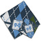 Blue Argyle Cloth Napkins - Personalized Lunch & Dinner (PARENT MAIN)