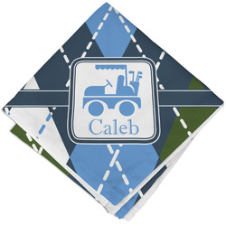Blue Argyle Cloth Napkin w/ Name or Text