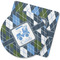 Blue Argyle Rubber Backed Coaster (Personalized)