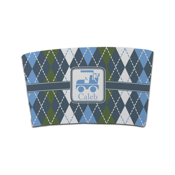 Custom Blue Argyle Coffee Cup Sleeve (Personalized)