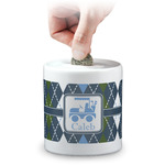 Blue Argyle Coin Bank (Personalized)