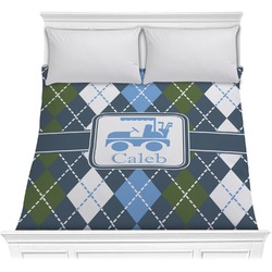 Blue Argyle Comforter - Full / Queen (Personalized)