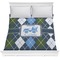 Blue Argyle Comforter (Queen)
