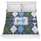 Blue Argyle Comforter - Full / Queen (Personalized)