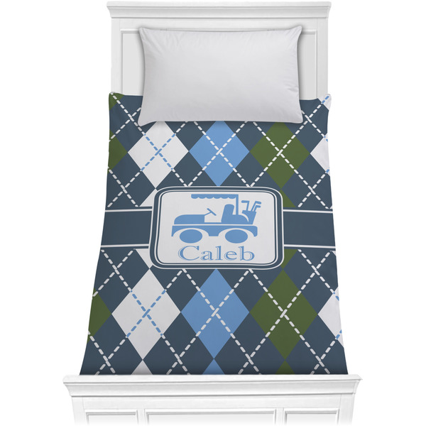 Blue Argyle Comforter (Twin)