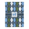 Blue Argyle Comforter - Twin XL - Front