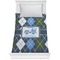 Blue Argyle Comforter - Twin (Personalized)