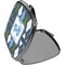 Blue Argyle Compact Mirror (Side View)
