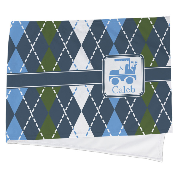 Custom Blue Argyle Cooling Towel (Personalized)