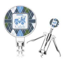 Blue Argyle Corkscrew (Personalized)