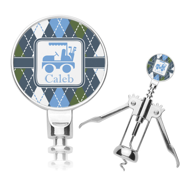 Custom Blue Argyle Corkscrew (Personalized)