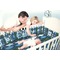 Blue Argyle Crib - Baby and Parents