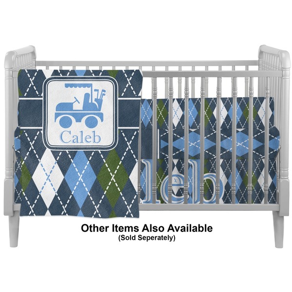 Blue Argyle Crib - Profile Sold Seperately
