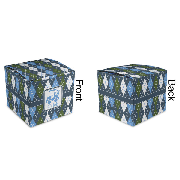 Blue Argyle Cubic Gift Box - Approval