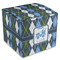 Blue Argyle Cube Favor Gift Box - Front/Main