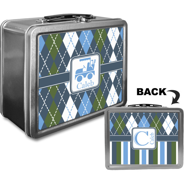 Blue Argyle Custom Lunch Box / Tin Approval
