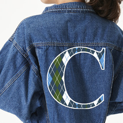 Blue Argyle Twill Iron On Patch - Custom Shape - 3XL (Personalized)