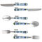 Blue Argyle Cutlery Set - APPROVAL