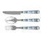 Blue Argyle Cutlery Set - FRONT