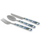 Blue Argyle Cutlery Set - MAIN