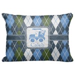 Blue Argyle Decorative Baby Pillowcase - 16"x12" (Personalized)
