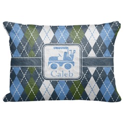 Blue Argyle Decorative Baby Pillowcase - 16"x12" (Personalized)