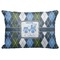 Blue Argyle Decorative Baby Pillowcase - 16"x12" (Personalized)