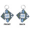 Blue Argyle Diamond Keychain (Front + Back)