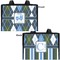 Blue Argyle Diaper Bag - Double Sided - Front and Back - Apvl