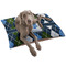 Blue Argyle Dog Bed - Large LIFESTYLE