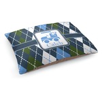 Blue Argyle Dog Bed - Medium w/ Name or Text