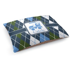 Blue Argyle Dog Bed - Medium w/ Name or Text