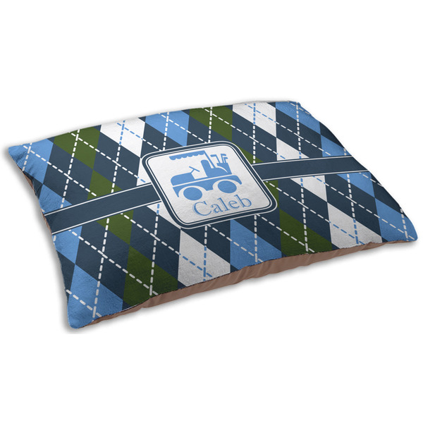 Blue Argyle Dog Beds - SMALL