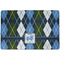 Blue Argyle Dog Food Mat - Small without bowls