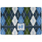 Blue Argyle Dog Food Mat w/ Name or Text