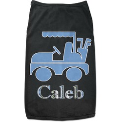 Blue Argyle Black Pet Shirt - XL (Personalized)