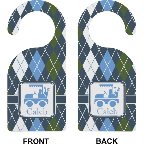 Blue Argyle Door Hanger (Approval)